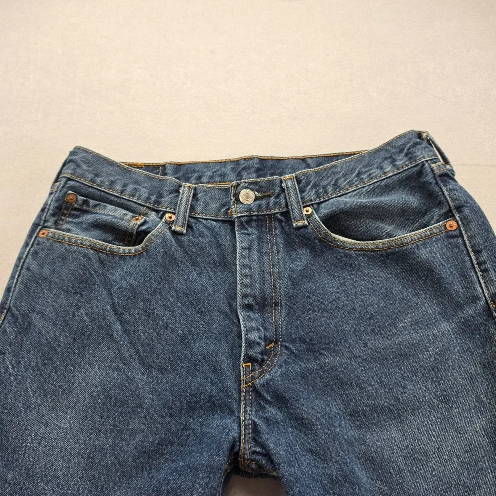 Levis 505 Regular Fit Straight Leg Blue Denim Jeans Mens 32x30 Medium Wash